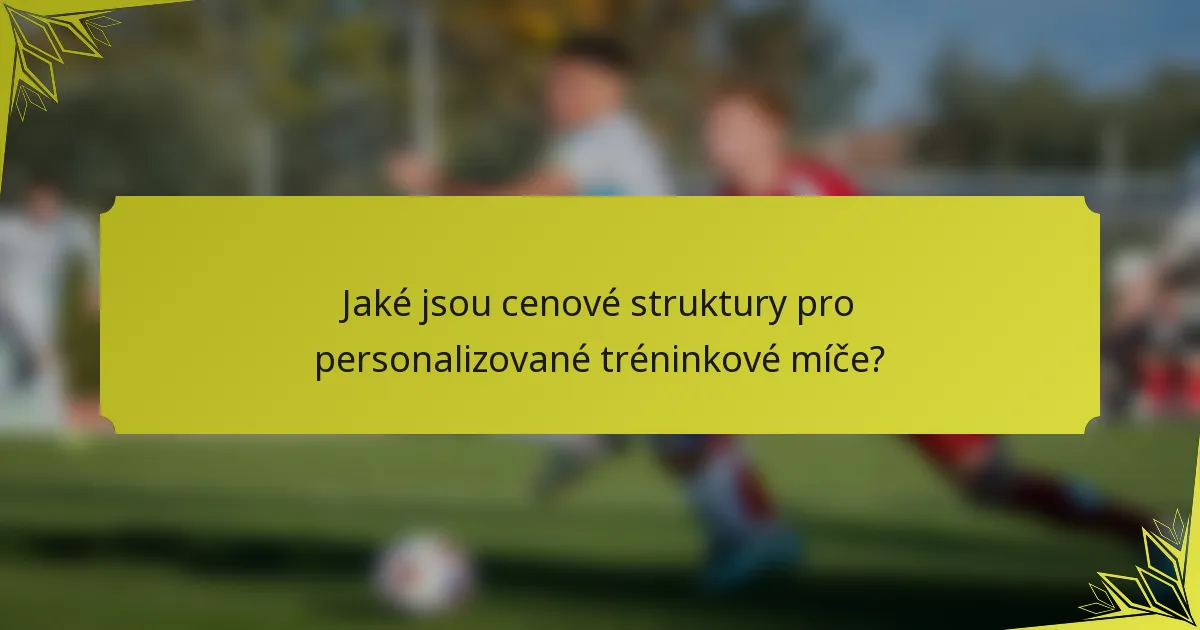 Jaké jsou cenové struktury pro personalizované tréninkové míče?